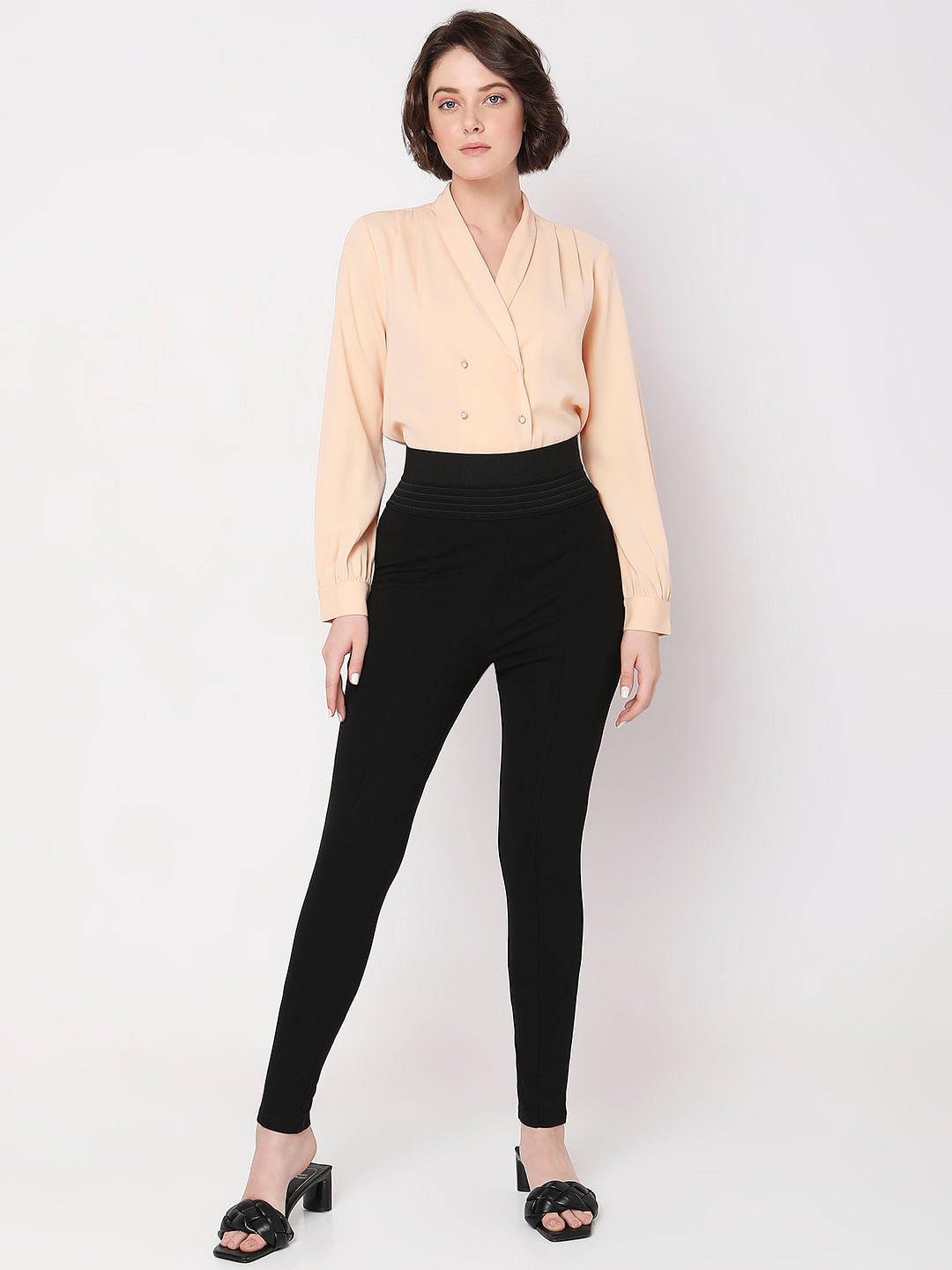 Koton Trousers and Pants  Buy Koton Womens Black Super Slim Pants Set of  2 Online  Nykaa Fashion