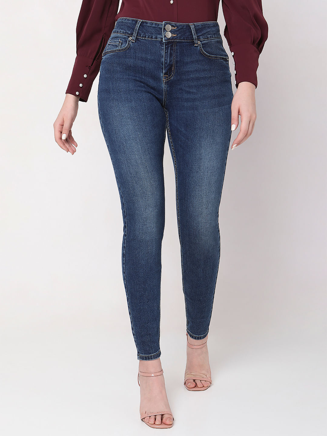 Jeans & Pants | mens sky blue color ankle length denim jeans size- | Freeup