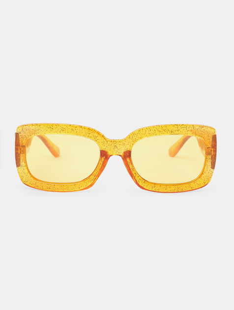 Yellow Square Shaped Sunglasses