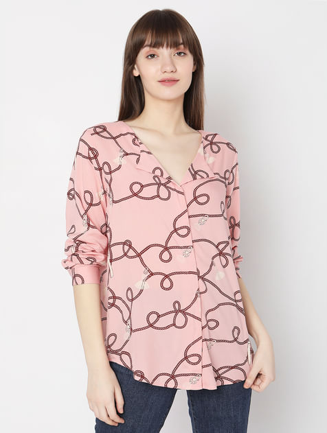 Pink All Over Print Shirt