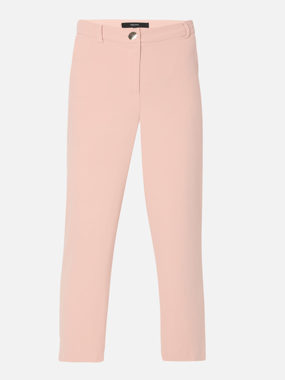 Buy Women Pink Solid Casual Slim Fit Trousers Online  816715  Van Heusen
