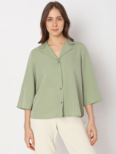Green Polka Dot Shirt