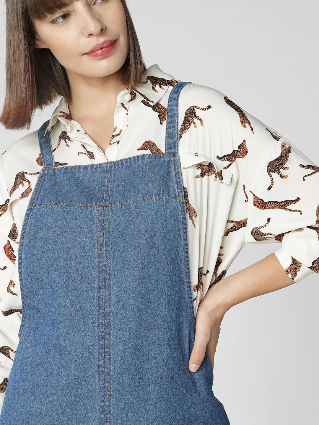 denim pinafore women