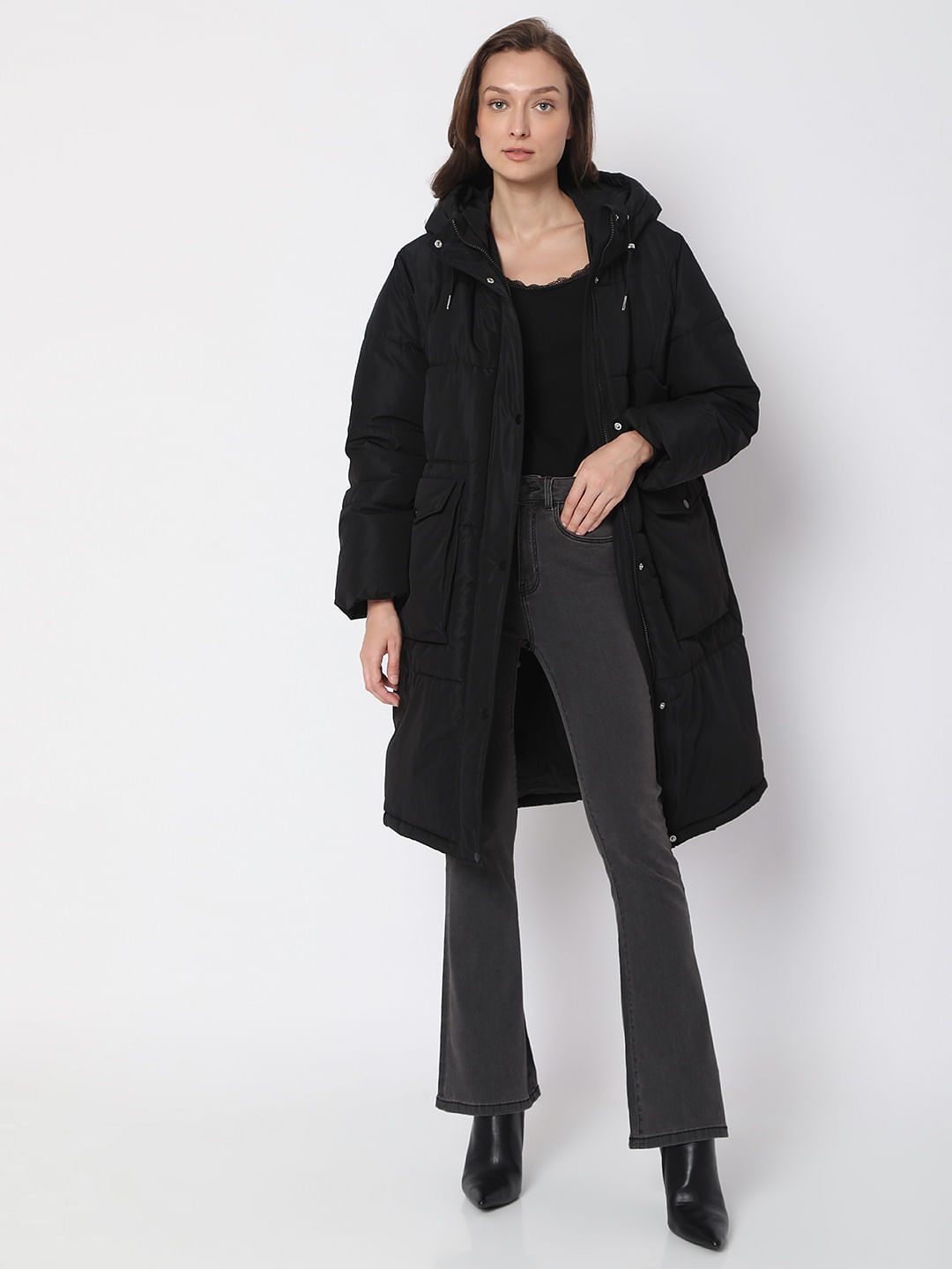 nicce longline puffer jacket