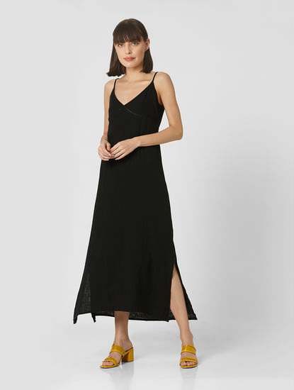 Black Strappy Maxi Dress