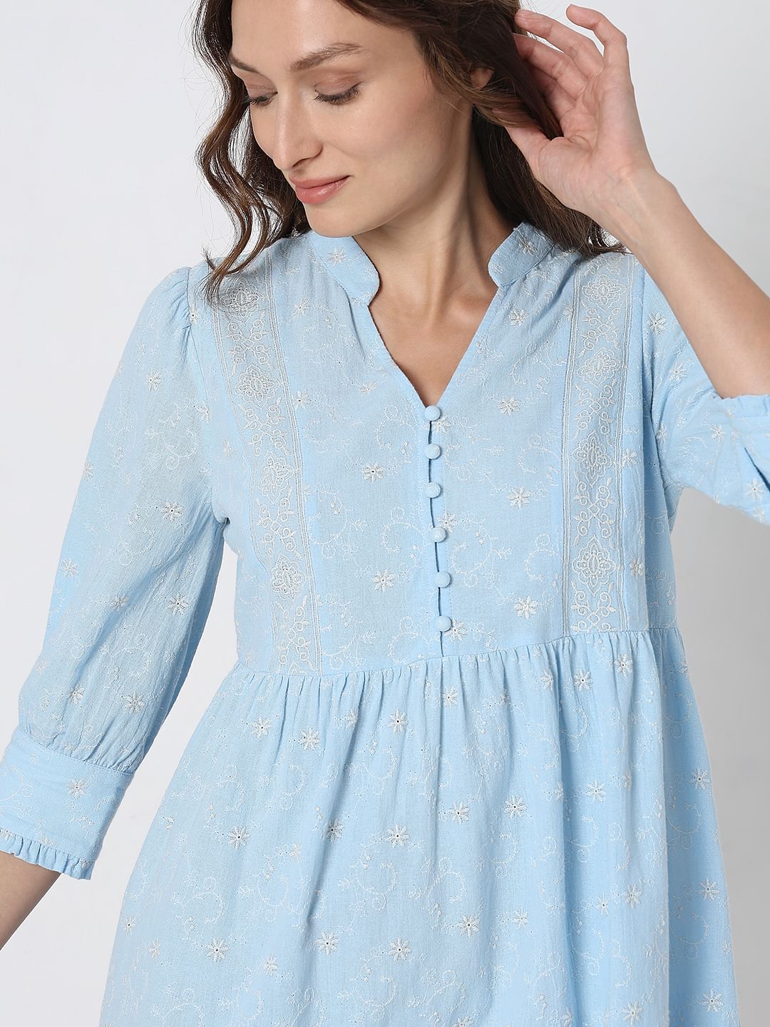 Light blue tunic store dress