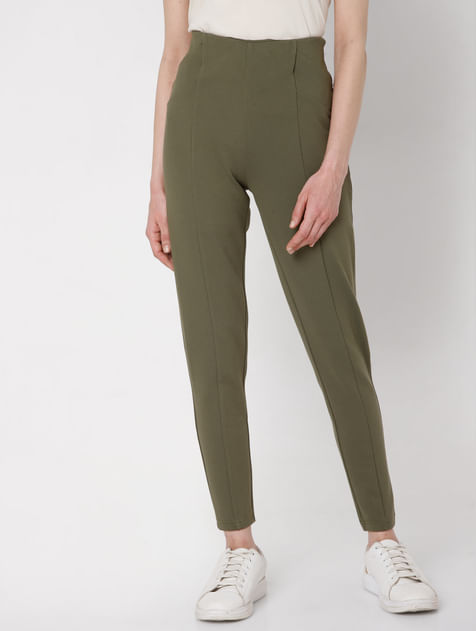Green Slim Fit Pants
