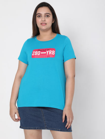 Blue Typographic T-shirt