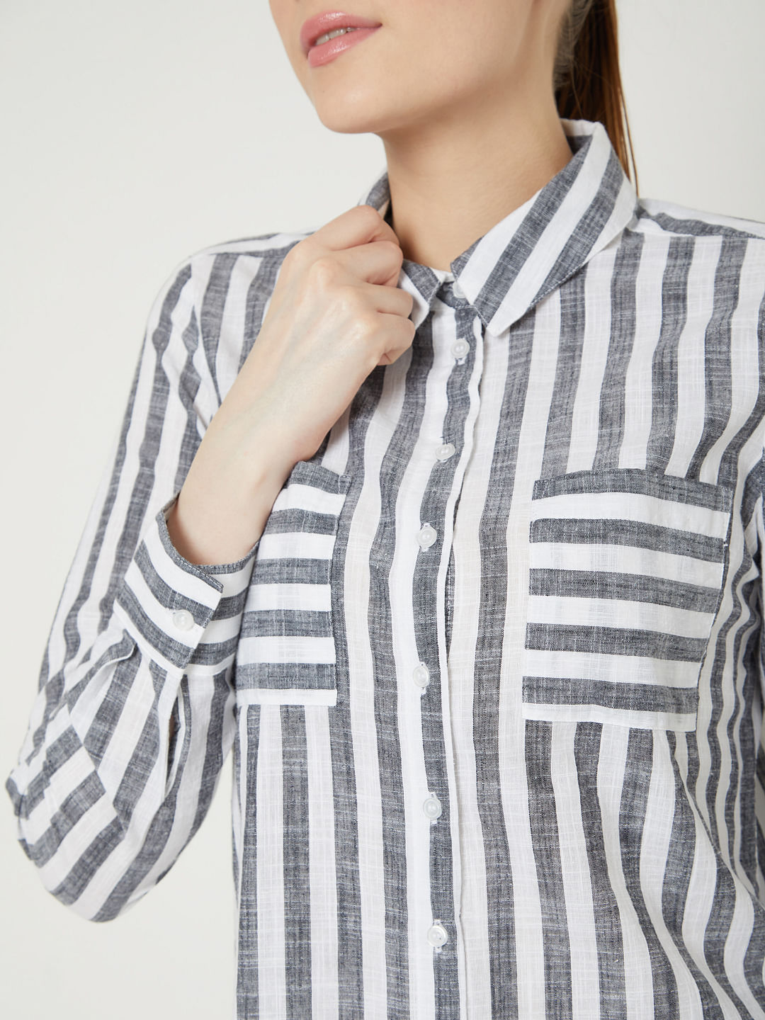 Fashion Shirts Stripe Shirts Massimo Dutti Stripe Shirt white-red striped pattern elegant 
