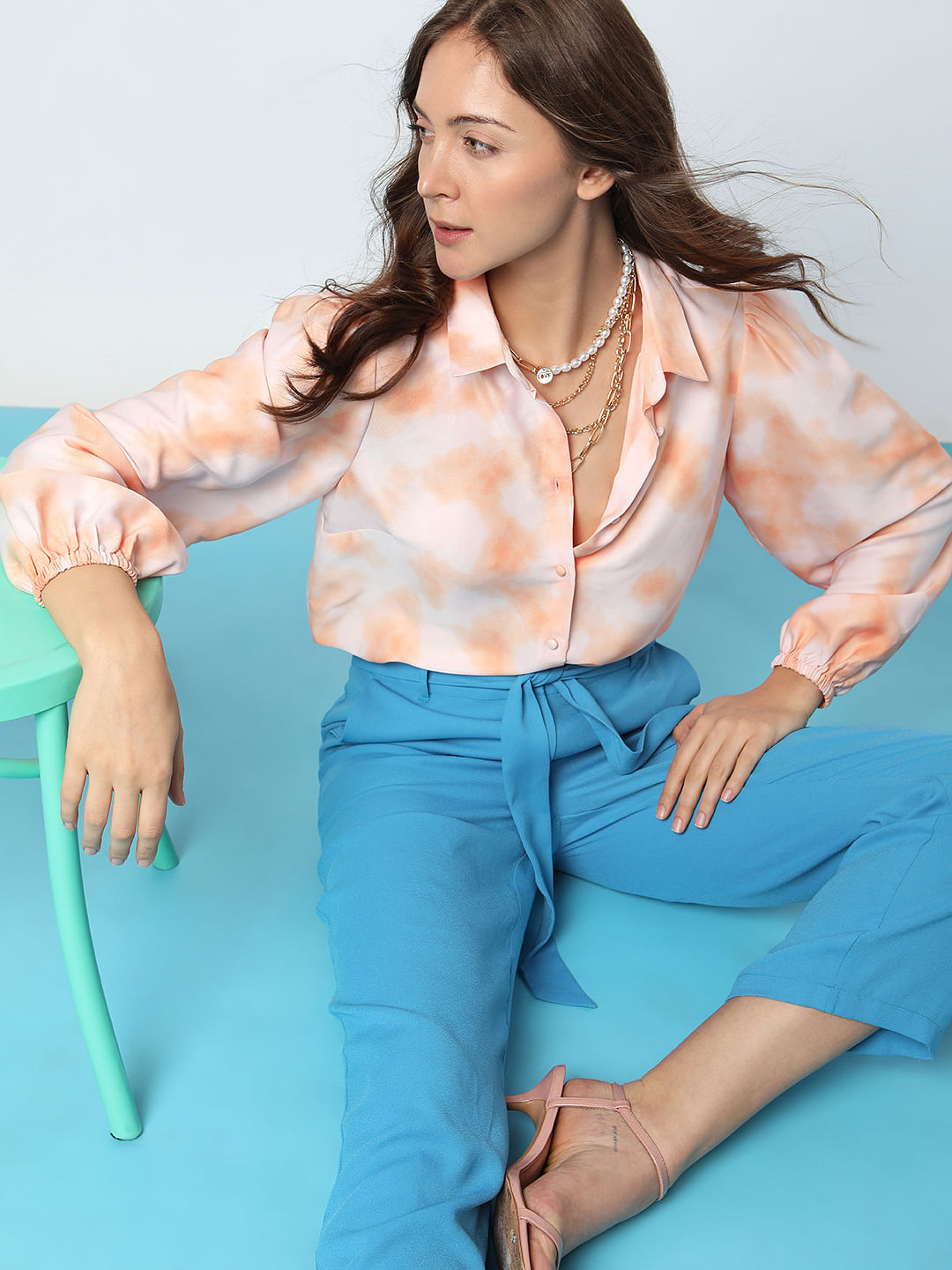 Blue ombre outlet shirt womens