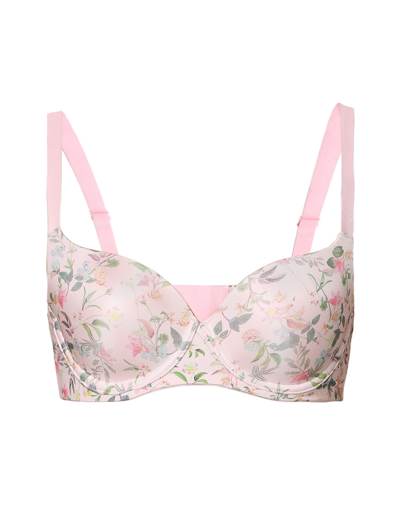 Florale Mudan Wired Non Padded Visual Minimizing Bra in Abstinthe