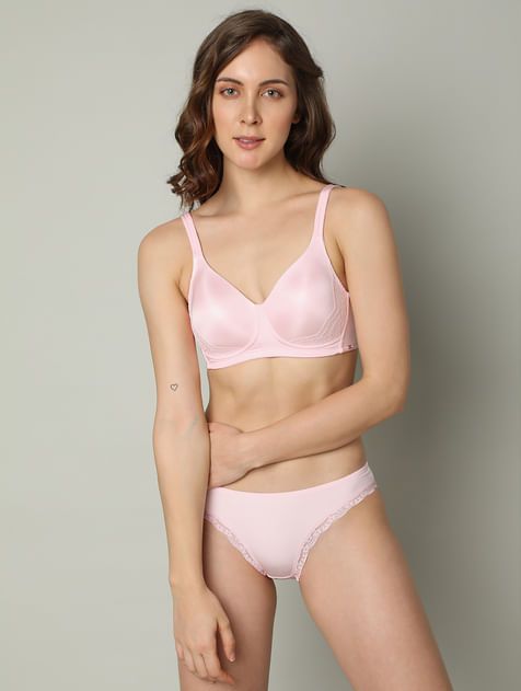 T-Shirt Ladies Pink Net Non Padded Bra, Size: 32A, Printed at Rs 175/piece  in Ghaziabad