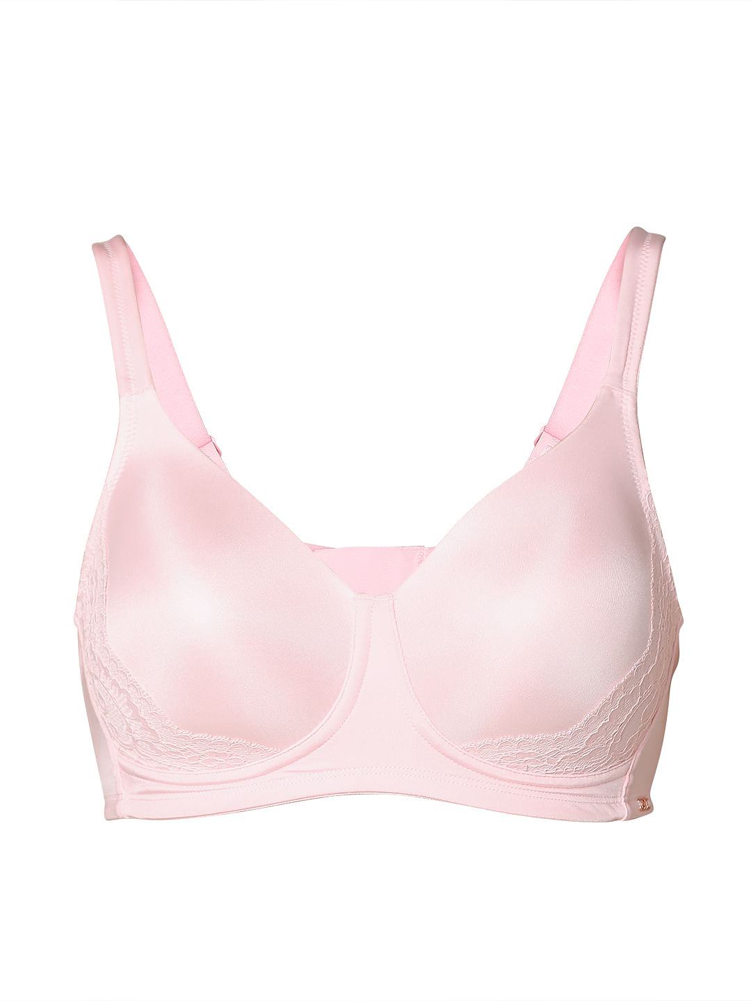 MAMIA Intimates Pink Polyester Adjustable Strap Solid T-Shirt Bra Size: 40C  レディース - インナー・下着・ランジェリー