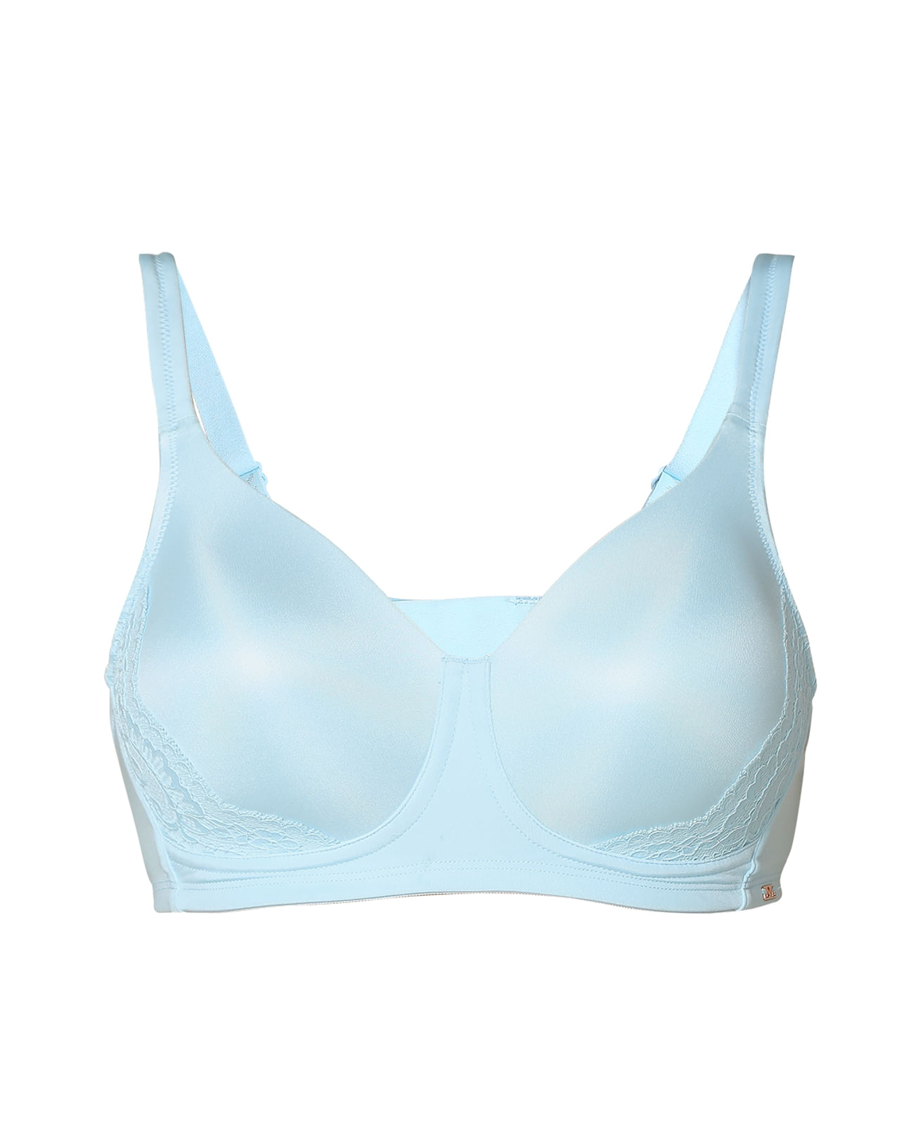 Villows Removable Padded Ribbon Bra - Lt Blue, Free at Rs 220