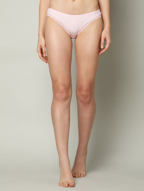 INTIMATES Pink Lace Detail Mini Briefs