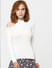 White Cut-Out One-Shoulder Sweater
