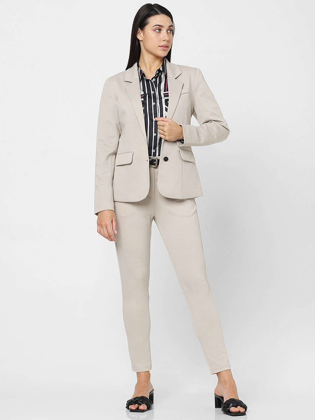 Xinqinghao High Waisted Wide Leg Pants For Women Business Suit Pants Solid  Color Formal Trousers Work Pants For Women Beige XXXXXL - Walmart.com