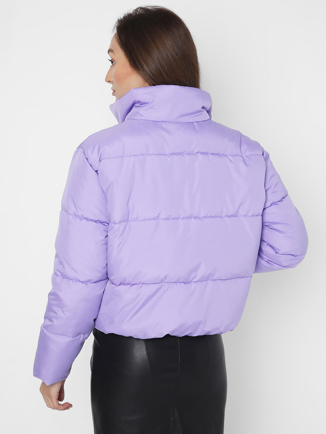 Purple puffer store jackets