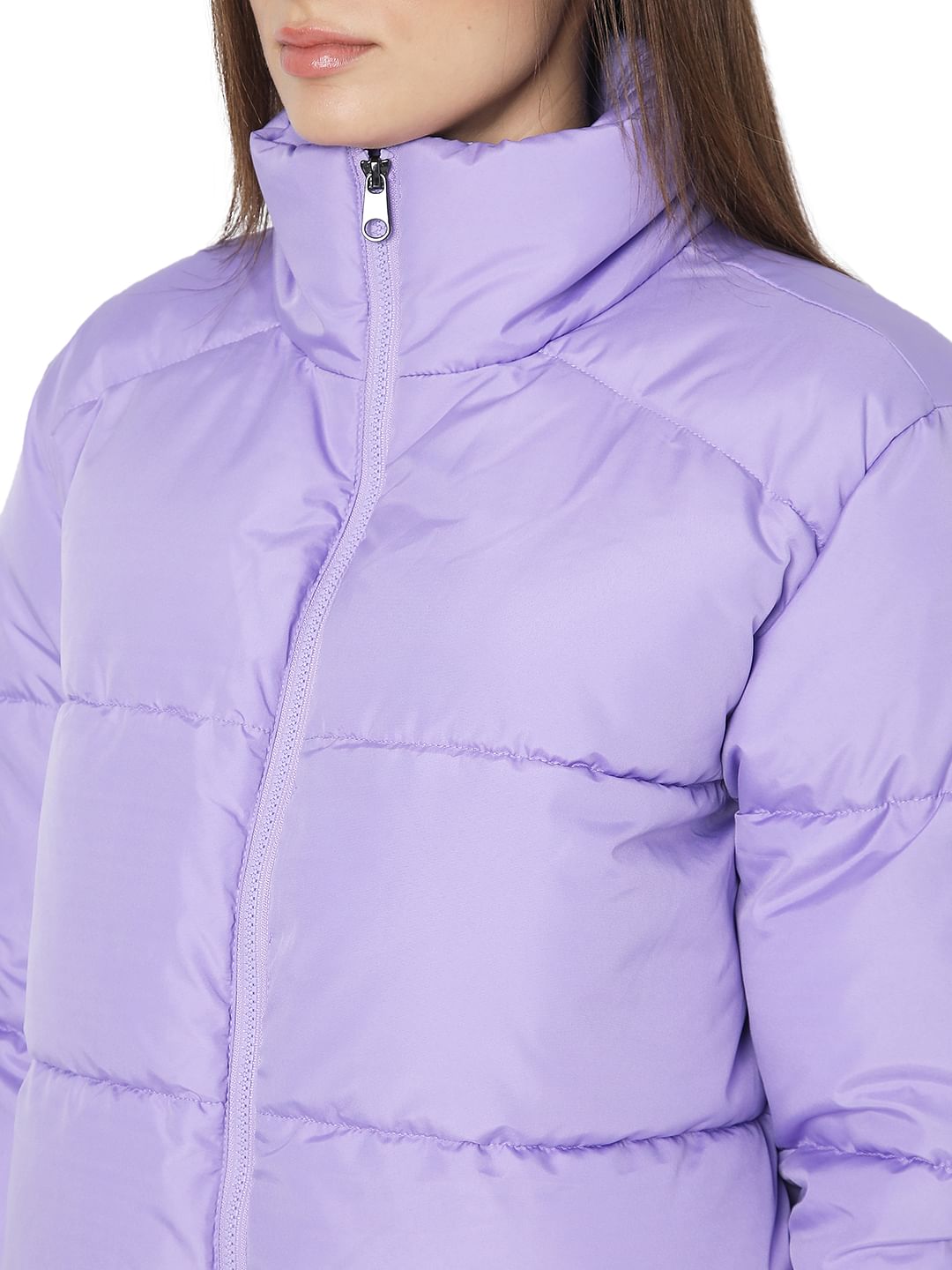 Lavender puffer coat hotsell