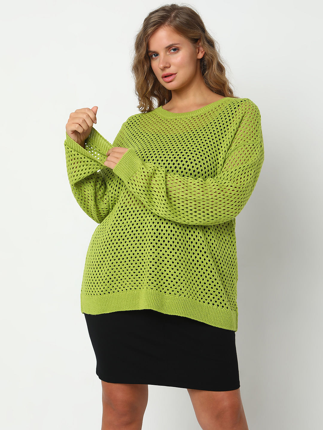 Plus size lime green cheap sweater