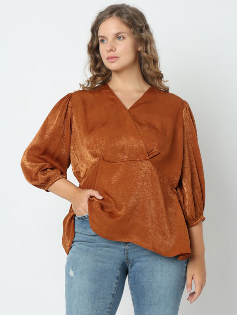 Curve Copper Brown Shimmer Top