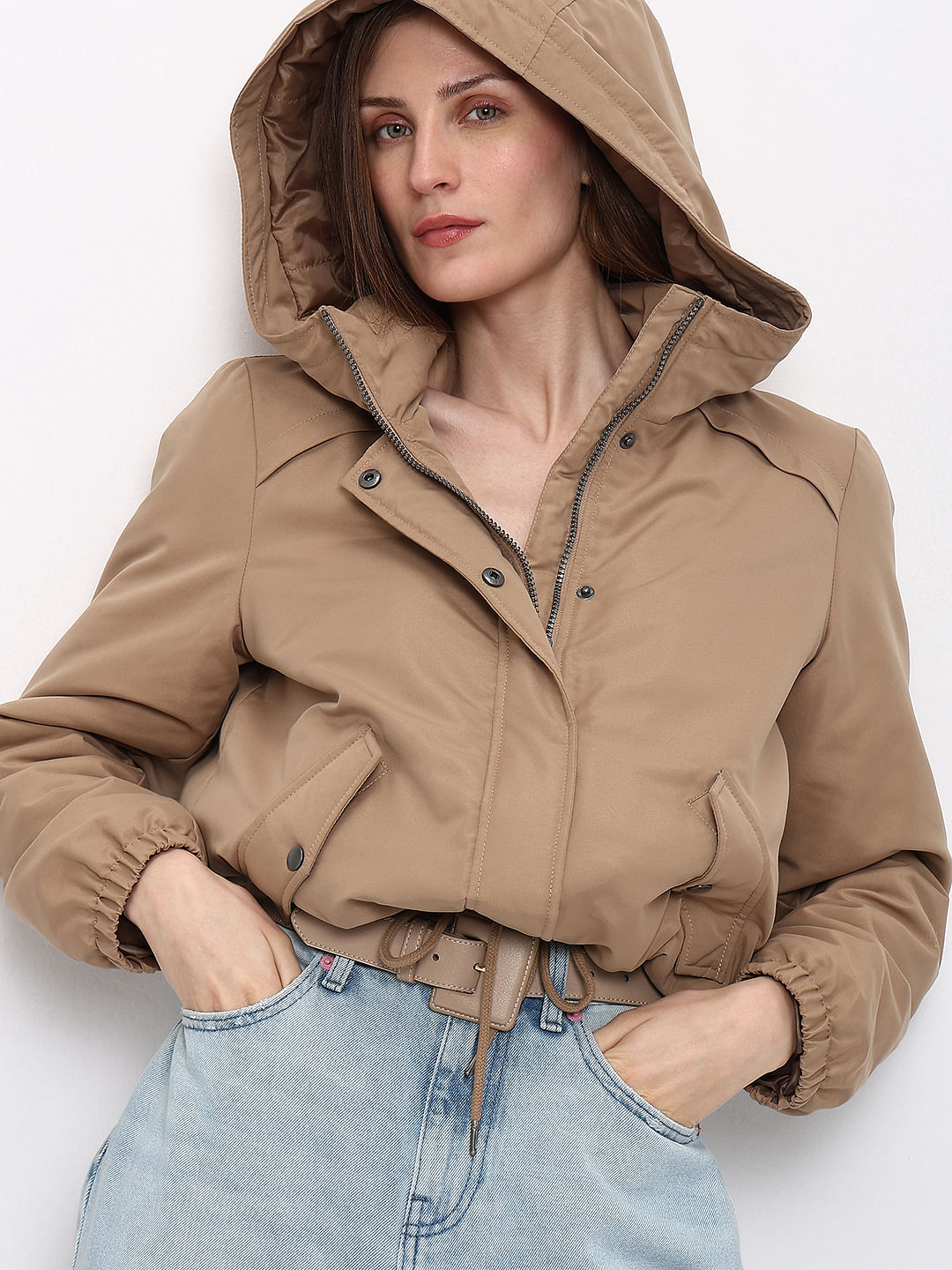 Ladies short parka jackets hotsell