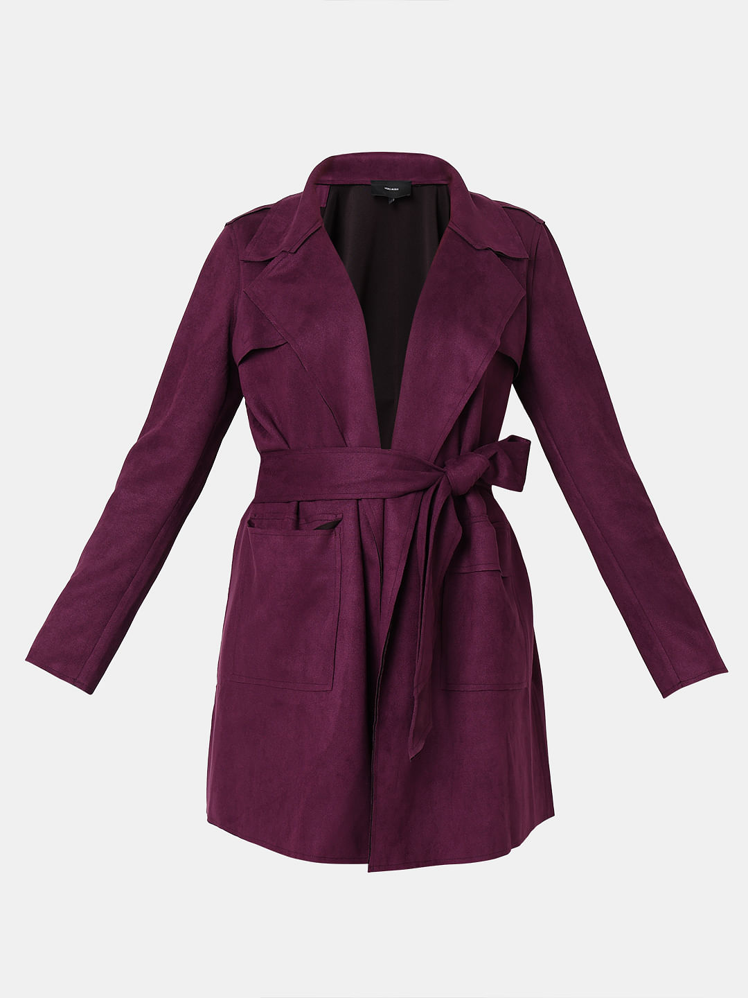 Purple hot sale suede coat