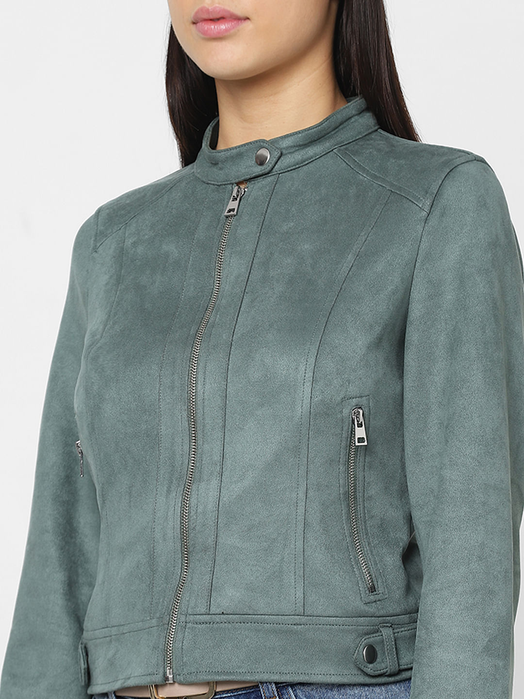 Vero moda clearance green suede jacket