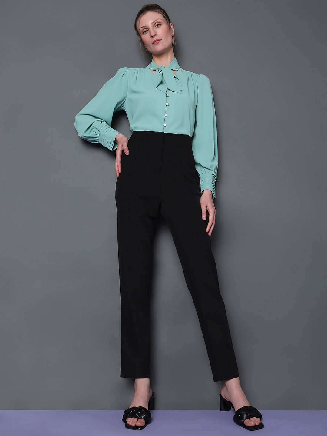 Xpose Trousers and Pants  Buy Xpose Women Dusty Pink Comfort Straight Slim  Fit High Rise Trousers Online  Nykaa Fashion