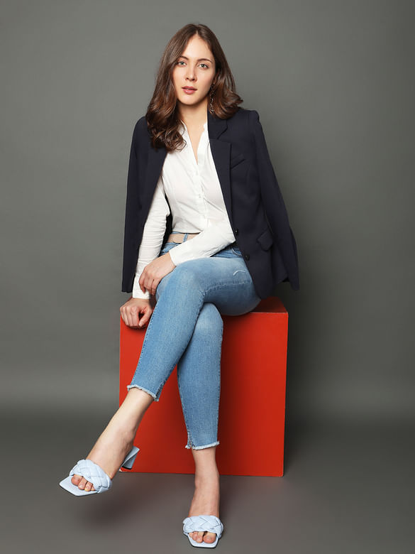 Light Blue High Rise Wendy Skinny Fit Jeans