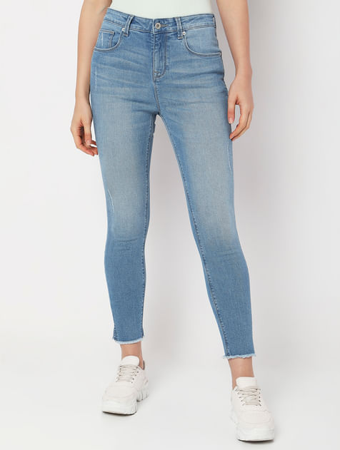 Light Blue High Rise Wendy Skinny Fit Jeans