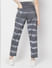 Grey High Rise Abstract Print Jeans