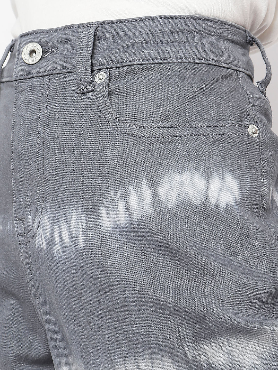 Blue Denim-print satin trousers | Bottega Veneta | MATCHES UK