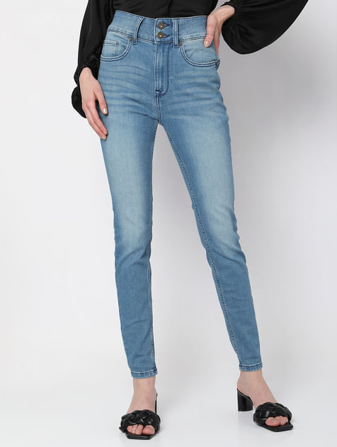 Light Blue High Rise Wendy Skinny Jeans
