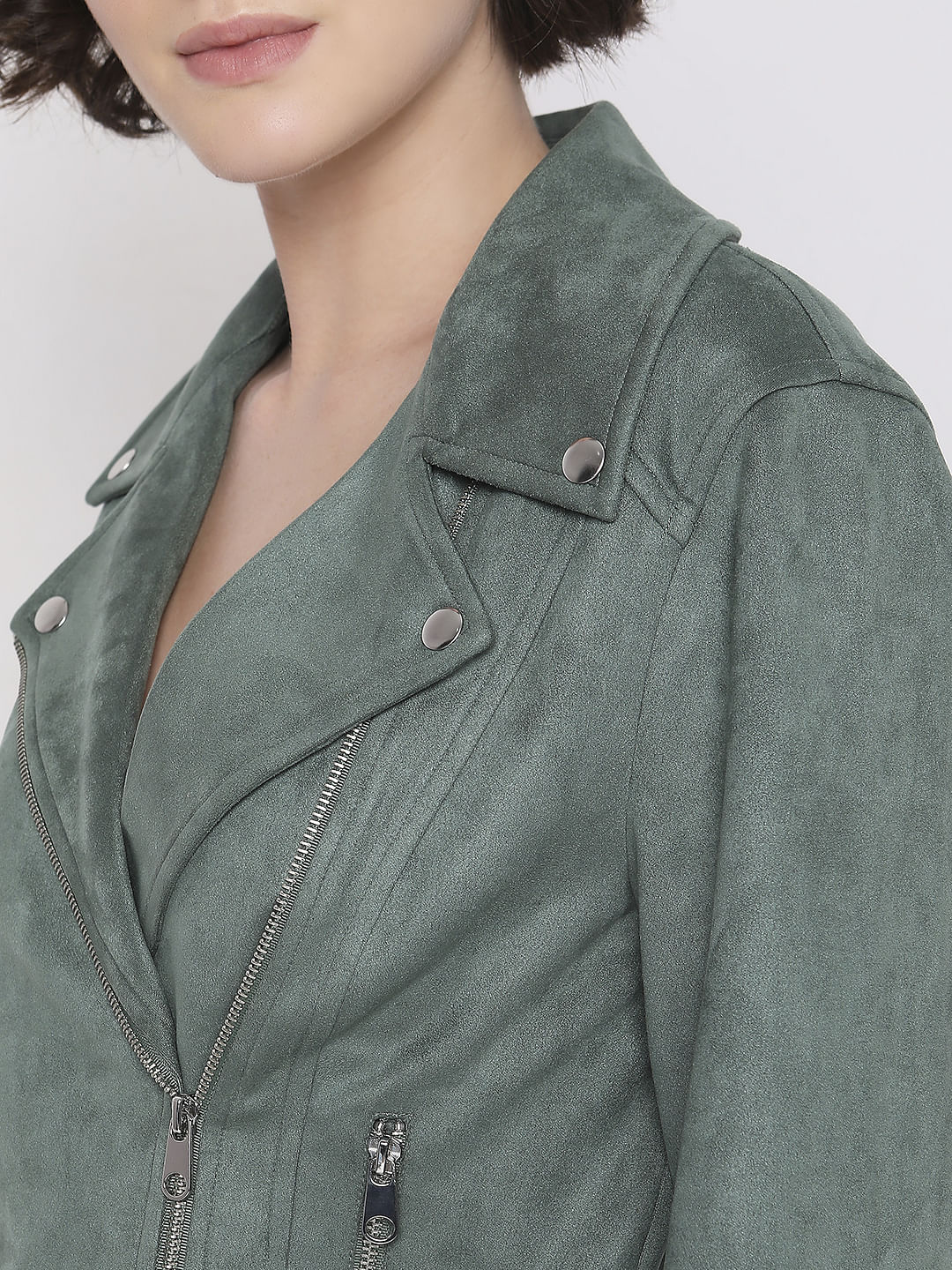 Vero moda outlet green suede jacket