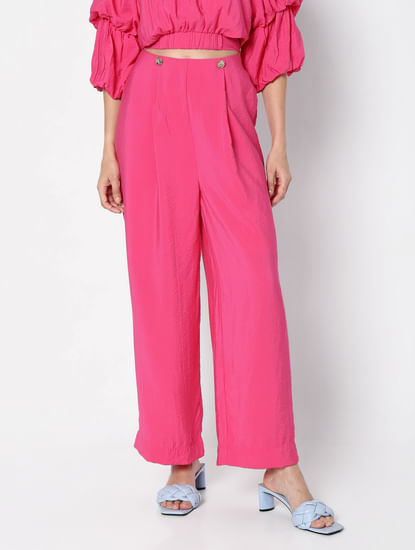 MARQUEE Pink High Rise Pants