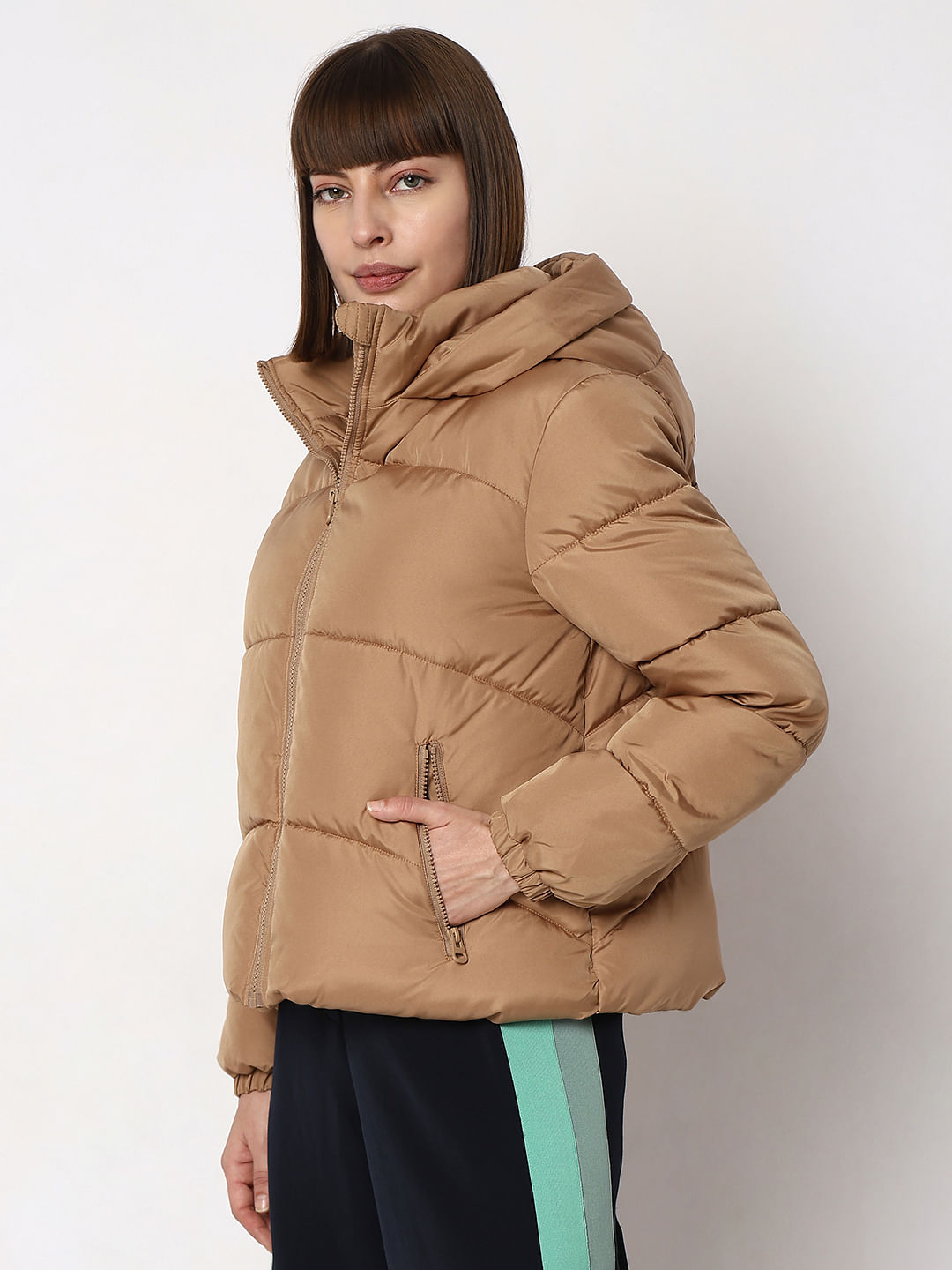 Beige padded jacket outlet women's