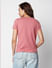 Pink Floral Sequin Detail T-shirt