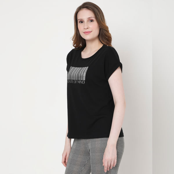 BESTSELLER CLOTHING Black Graphic Print T-shirt