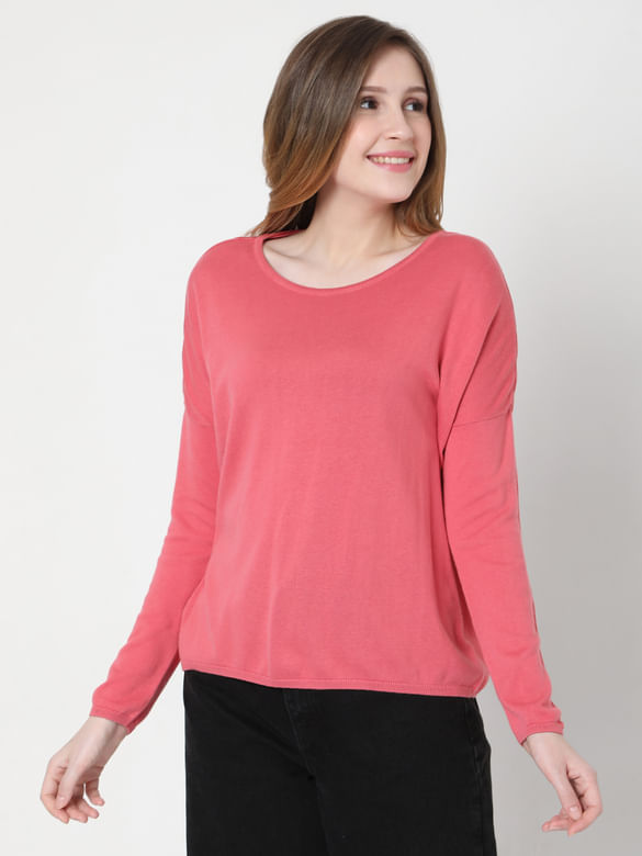 Pink Knit Pullover 