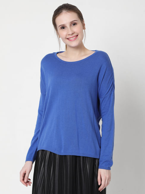 Blue Knit Pullover 