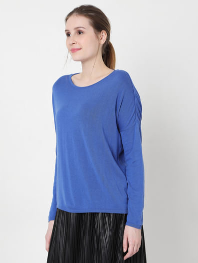 Blue Knit Pullover 