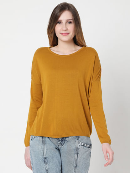 Mustard Knit Pullover 