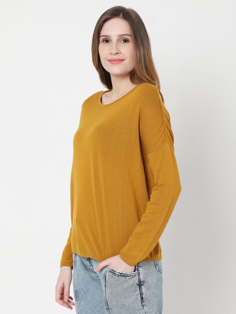 Mustard Knit Pullover 