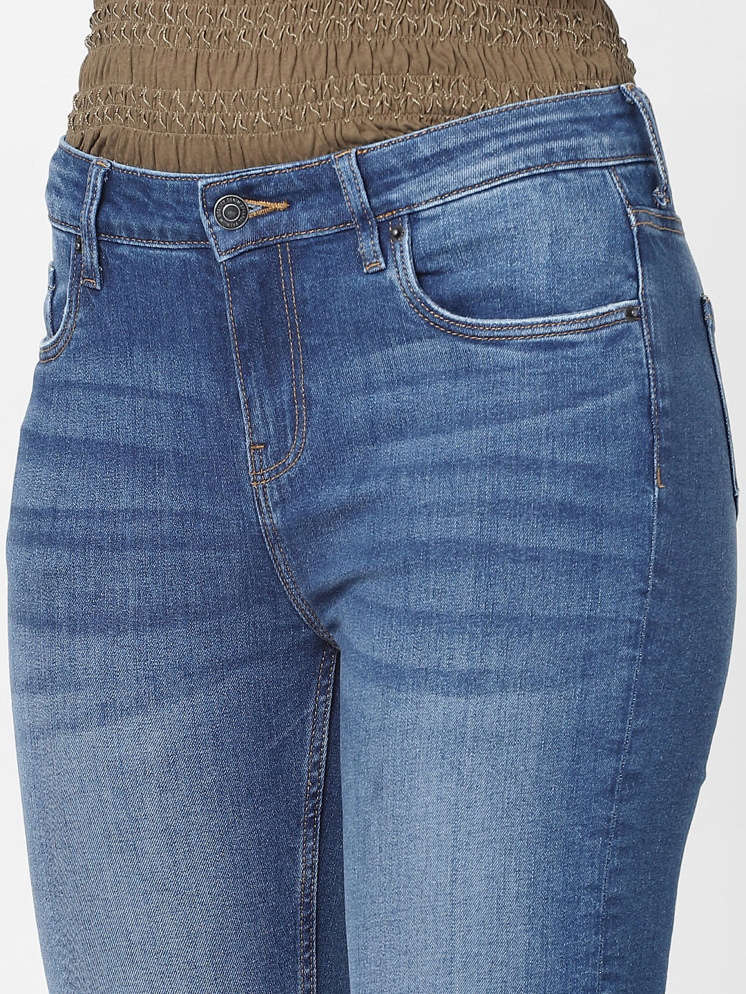 Off Duty Women Super Skinny Powder Blue High Waist Denim Jeans