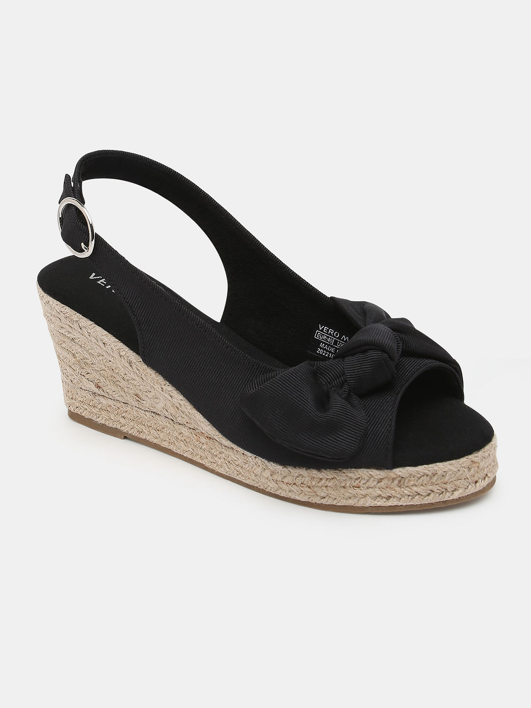 Black wedge discount shoes wide fit