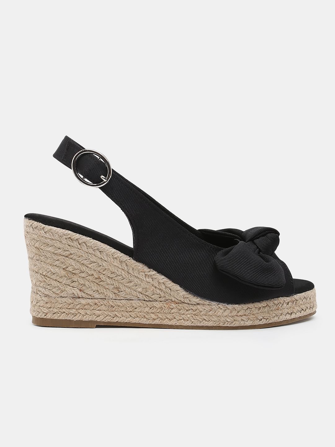 Black wedges sale new arrivals