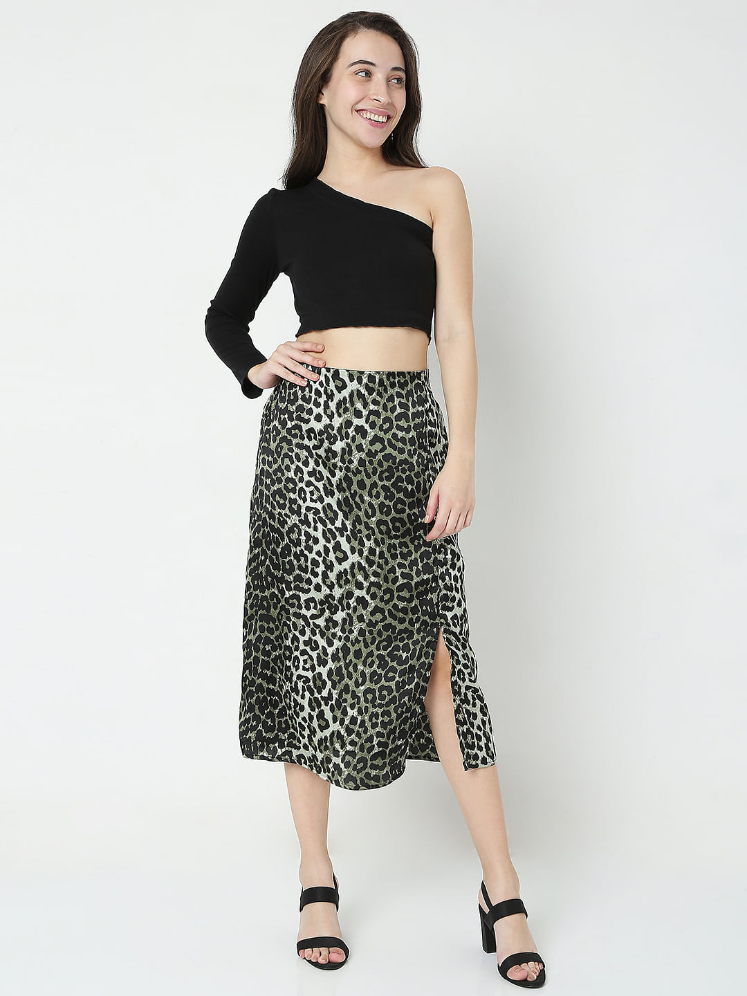 Animal print midi on sale skirt 7 little words