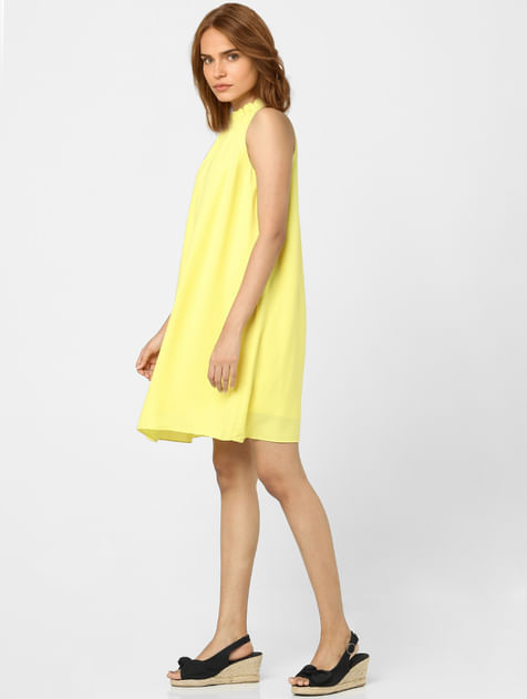 Yellow Plain Coloured Dress