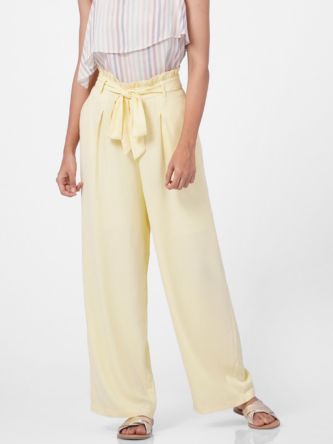 Buy Global Desi Girl Solid Front Tie Up Detail Trouser Off White for Girls  (9-10Years) Online in India, Shop at FirstCry.com - 12320947